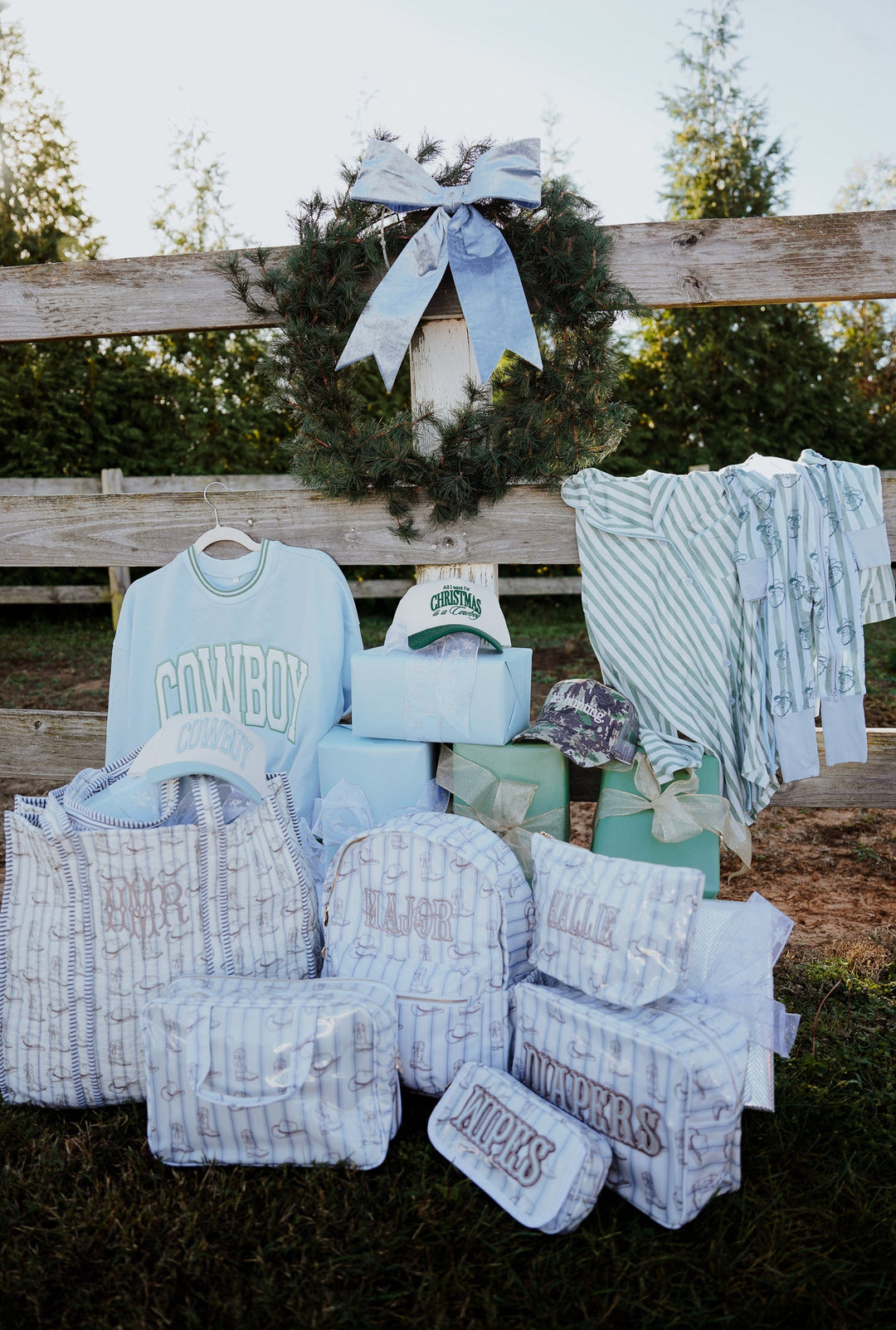 Diapers XL - Western Blues Clear Coat Bag