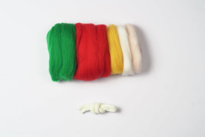 Red Christmas Gnome Needle Felting Kit. Wizardi DIY Wool Craft Kit F07N8-491