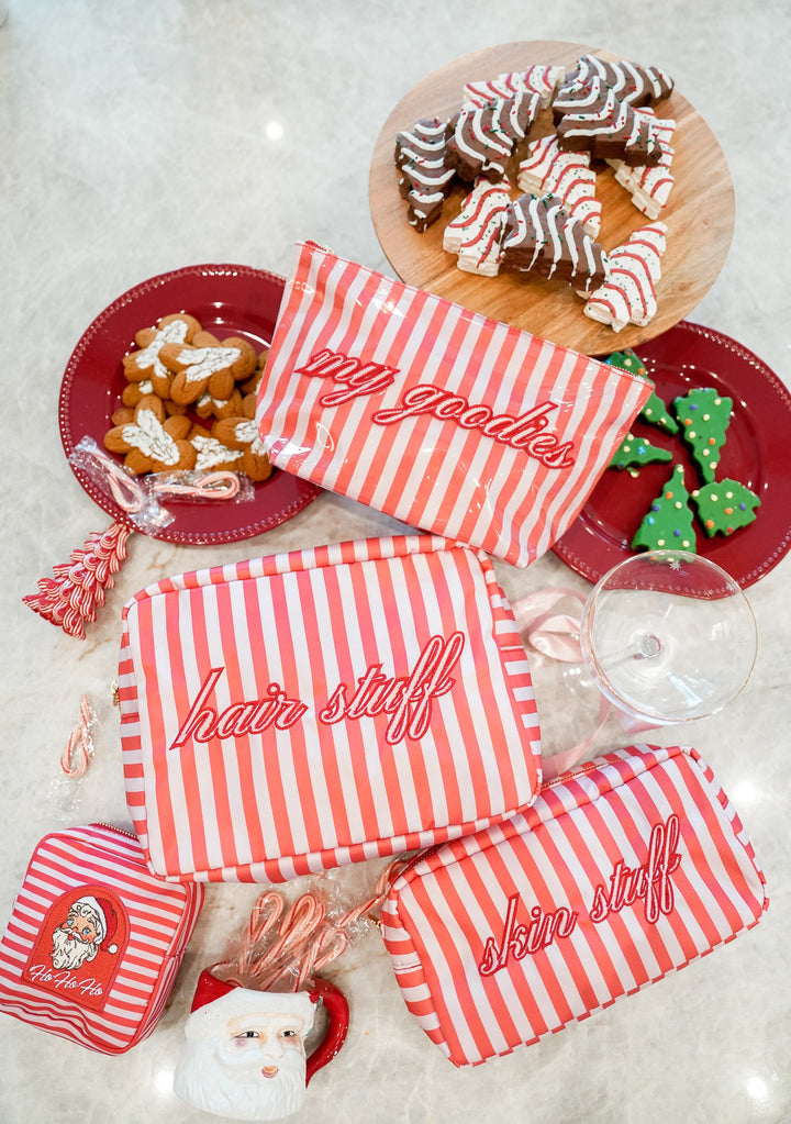 Skin Stuff - Pink & Red Stripes Large Bag