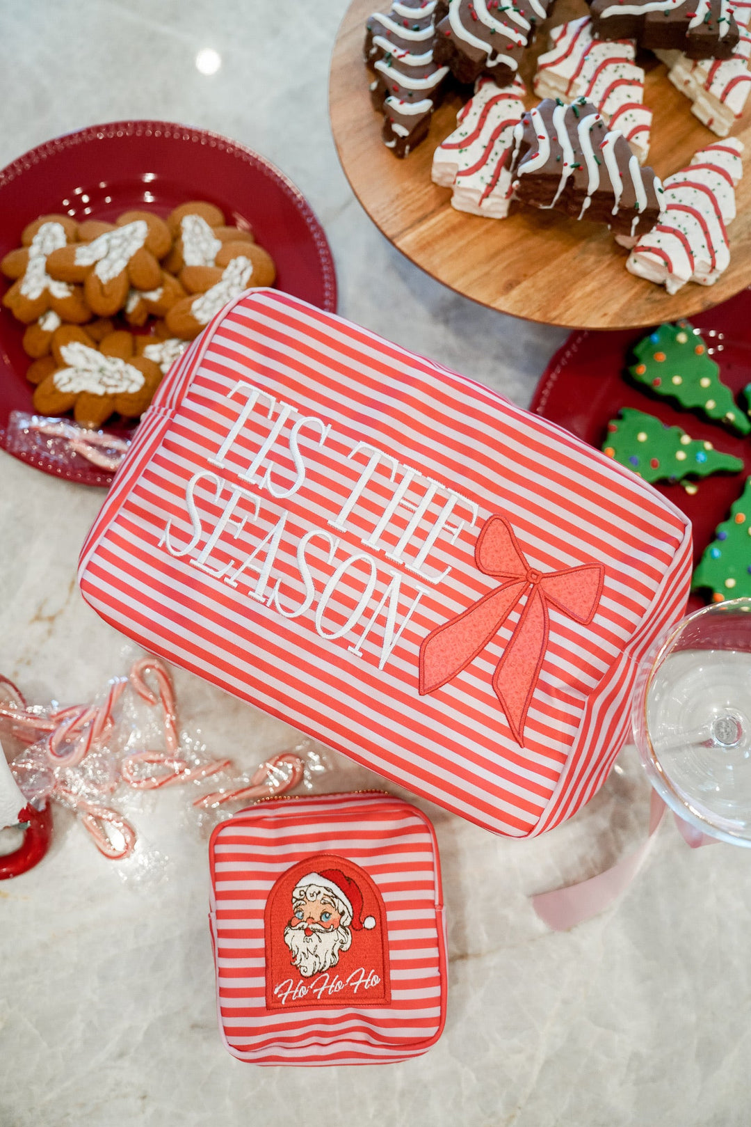 Tis The Season - Red Stripes XL Nylon Bag