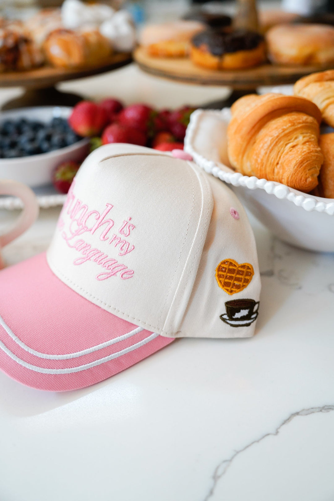 Brunch is my Love Language - Pink Vintage Trucker Hat