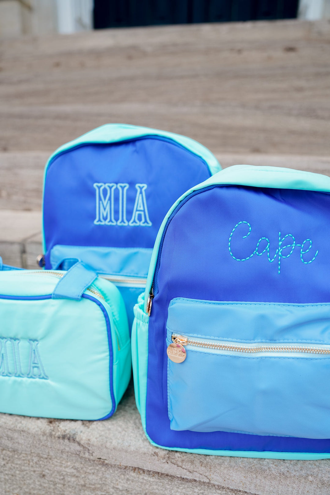 Blue + Teal Colorblock Backpack