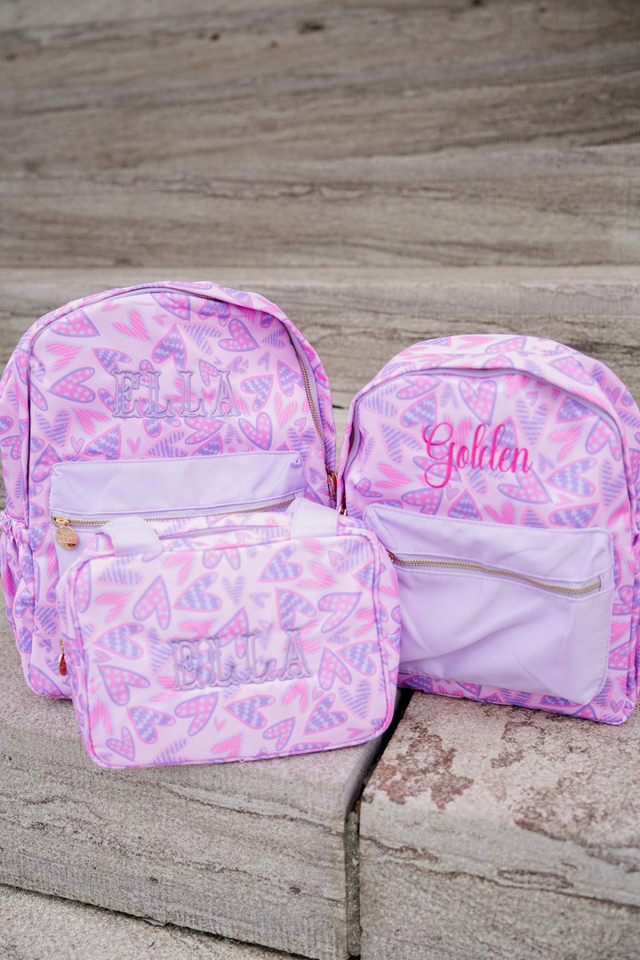 Lilac Hearts Backpack
