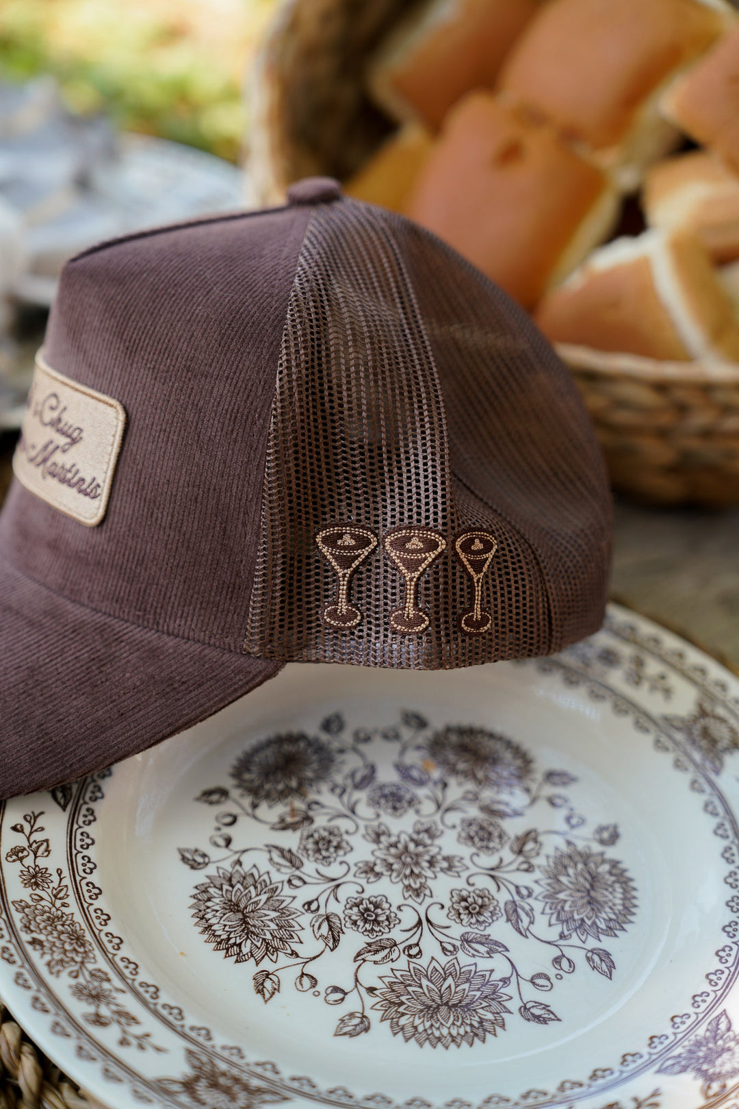 Let's Chug Espresso Martinis - Brown Corduroy Trucker Hat