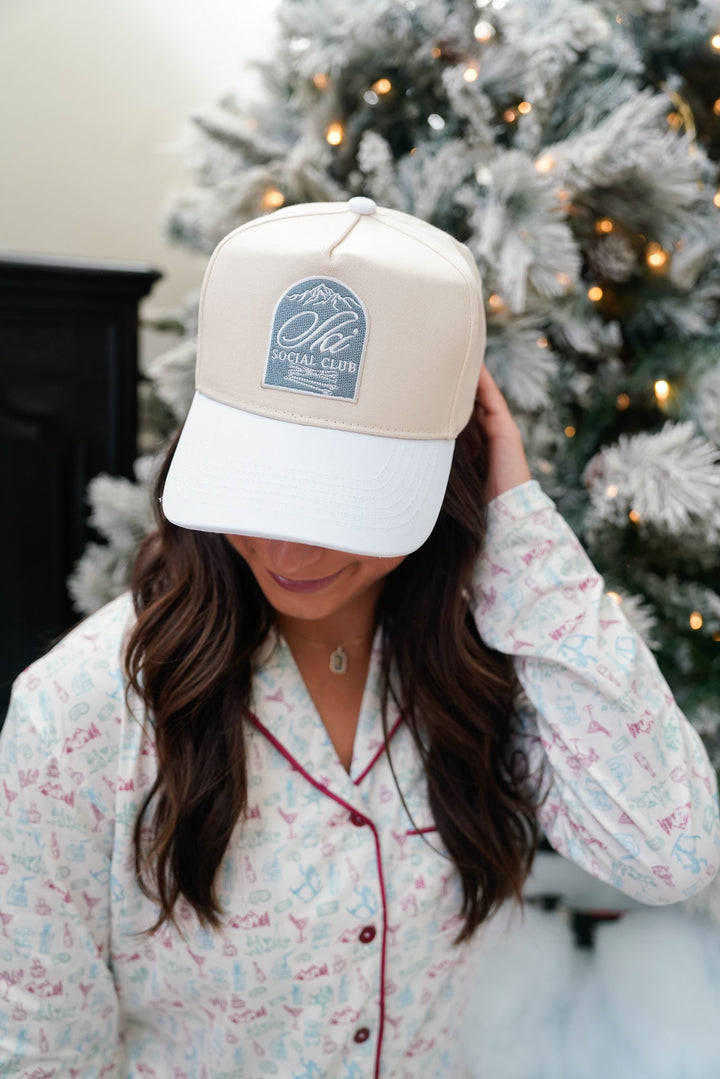 Ski Club - White Vintage Trucker Hat
