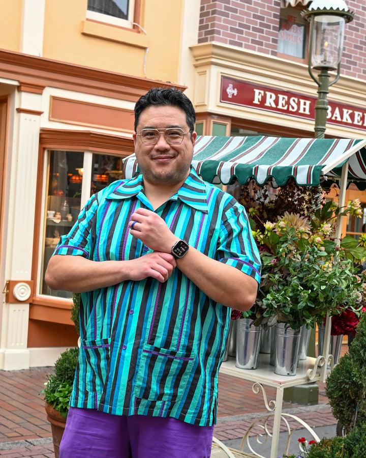 Men's Haunted House Stripe Cocktail Shirt