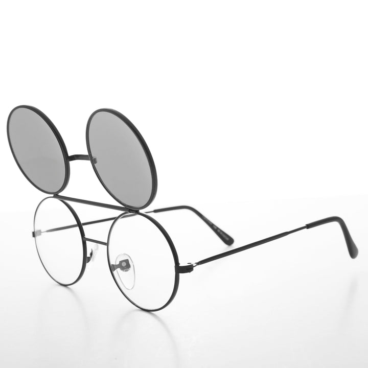 80s Vintage Round Flip Up Glasses - Dwayne