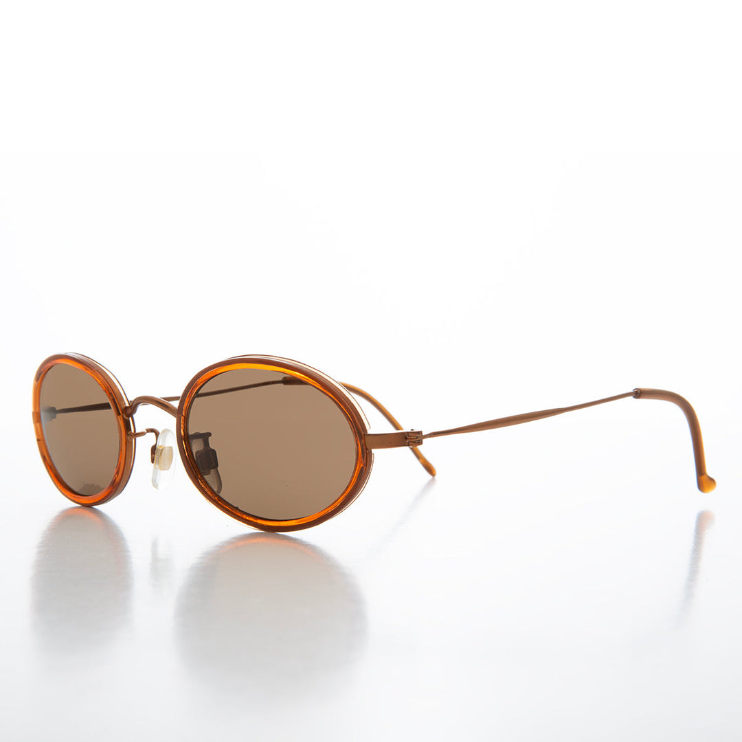 Small Delicate Oval Vintage Sunglasses - Dwyer