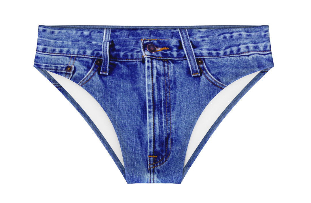 The Daytona Dong Sarong | Denim Print Swim Brief