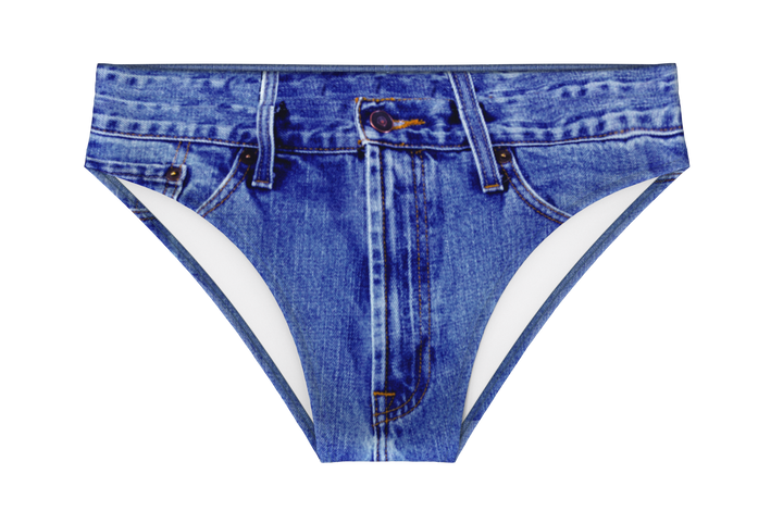 The Daytona Dong Sarong | Denim Print Swim Brief