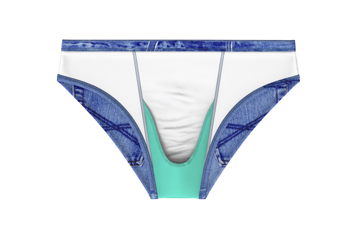 The Daytona Dong Sarong | Denim Print Swim Brief