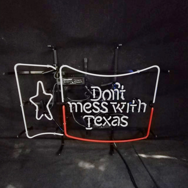 Don't Mess with Texas Lone Star Beer Neon Signs