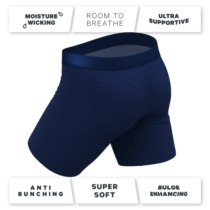 The Dot Your Thighs | Micro Dots Long Leg Ball Hammock® Pouch Underwear With Fly