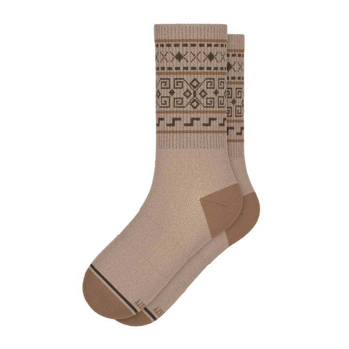 The Dude Abides | Aztec Sweater Heel Hammock™ Crew Socks