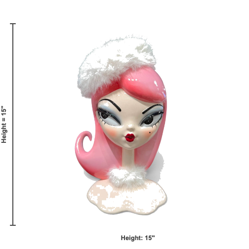 Dulce 15" Retro Pink Hair Candy Doll w/ White Fur Cap | Miss Fluff December Diamonds – SHIPS JULY