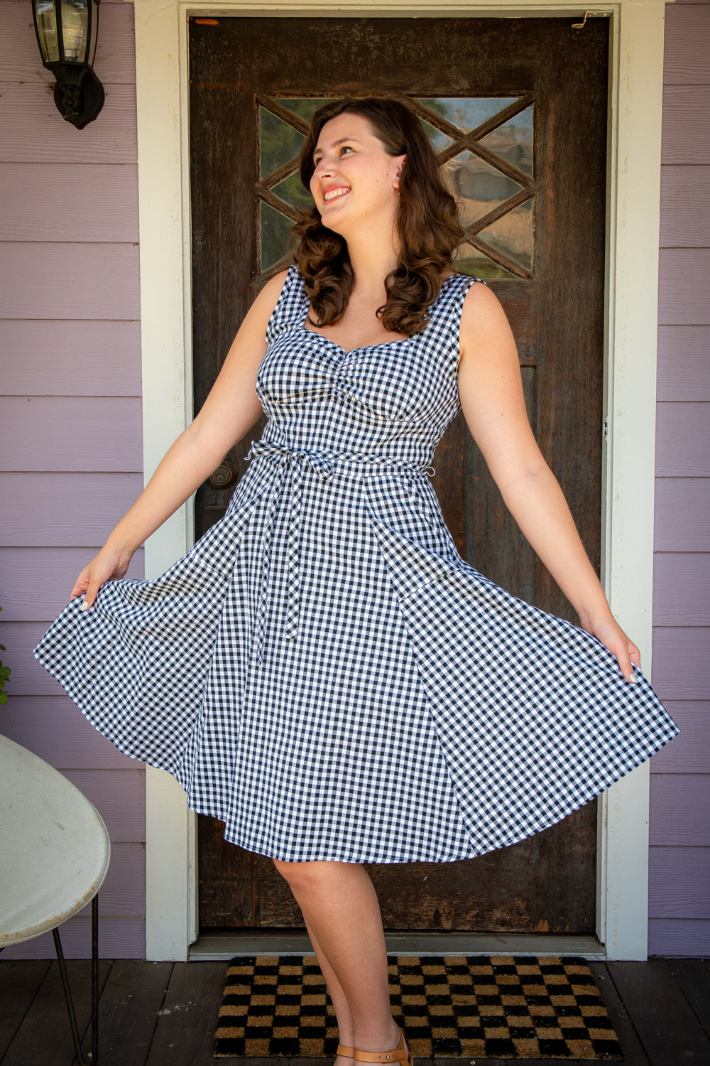 Sadie Dress - Black Gingham
