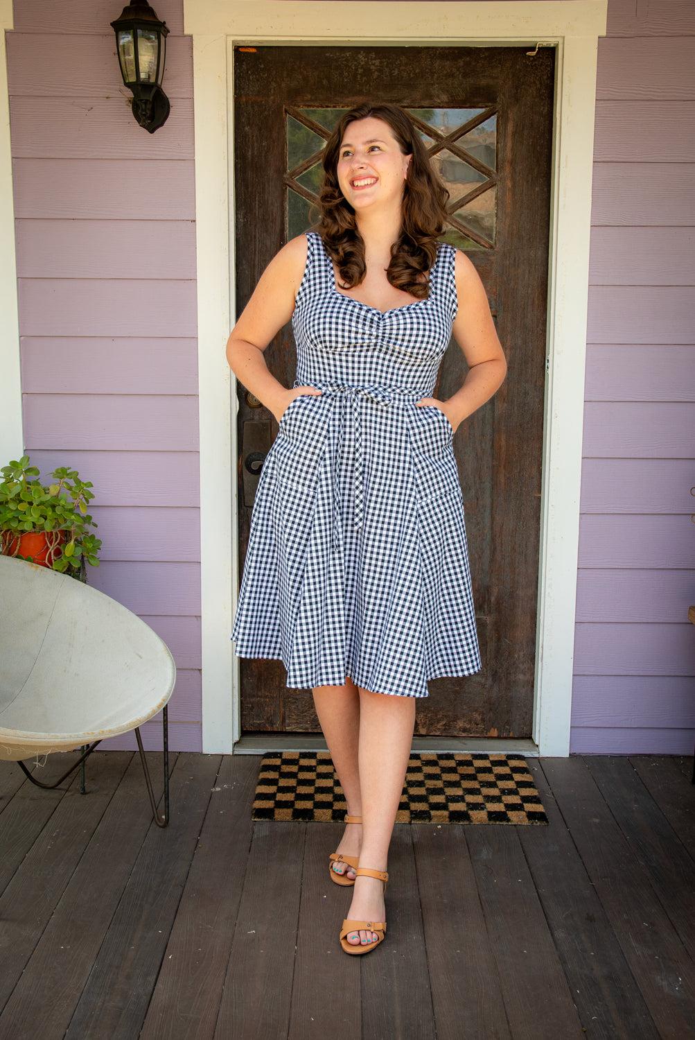 Sadie Dress - Black Gingham