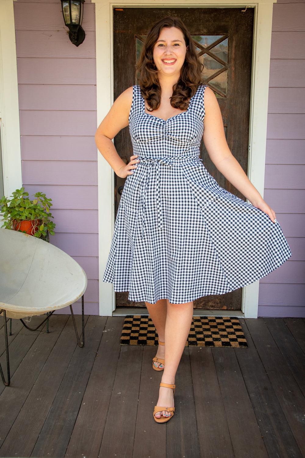 Sadie Dress - Black Gingham