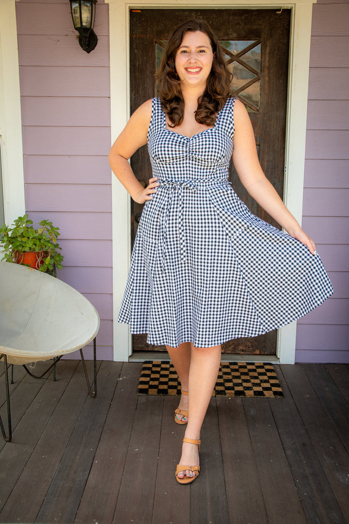 Sadie Dress - Black Gingham