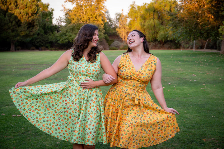 Serena Swing Dress- Orange County, Sunshine
