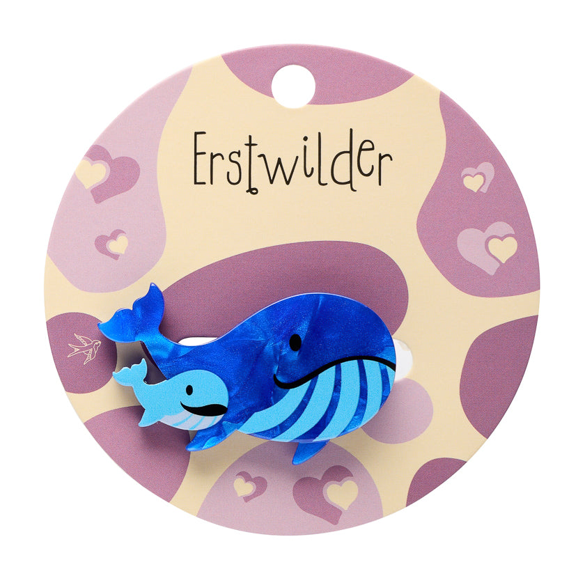Whales Simplified Mini Brooch by Erstwilder