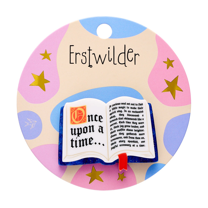 Open Book Simplified Mini Brooch by Erstwilder