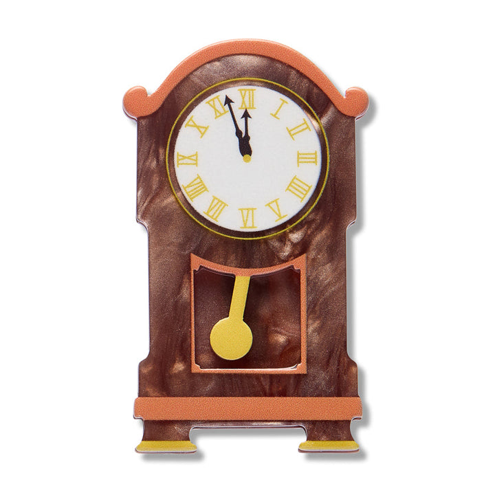 Clock Simplified Mini Brooch by Erstwilder