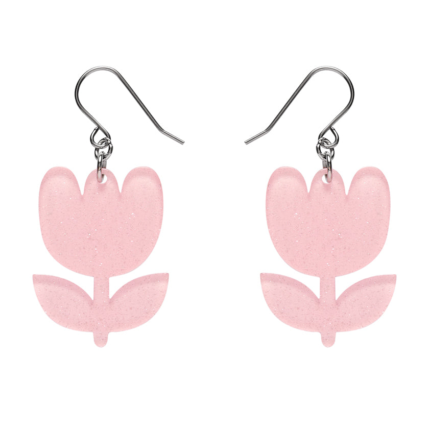 Tulip Drop Earrings - Pink by Erstwilder x Pete Cromer