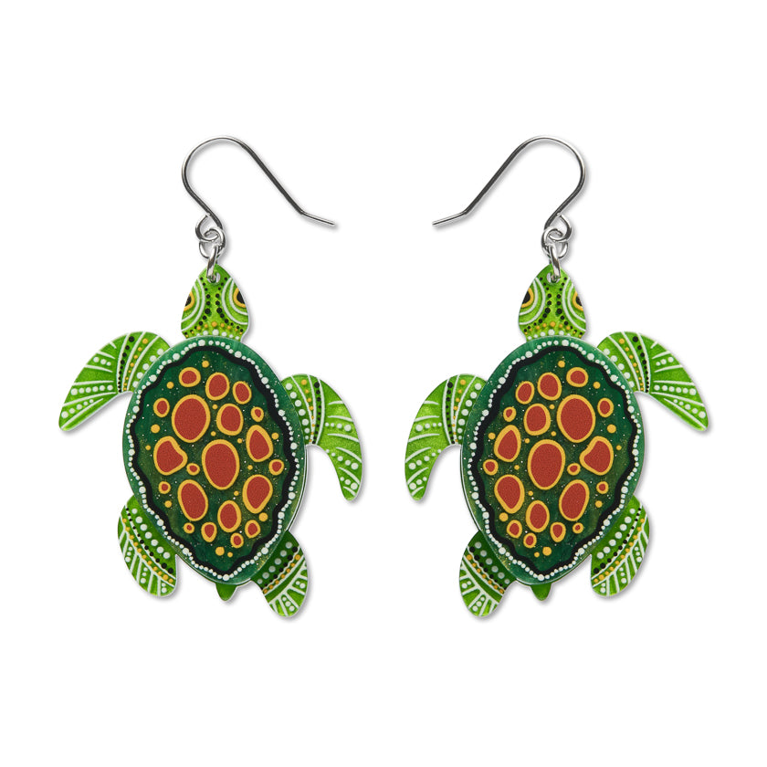 Yaunati (Turtle) Drop Earrings by Erstwilder