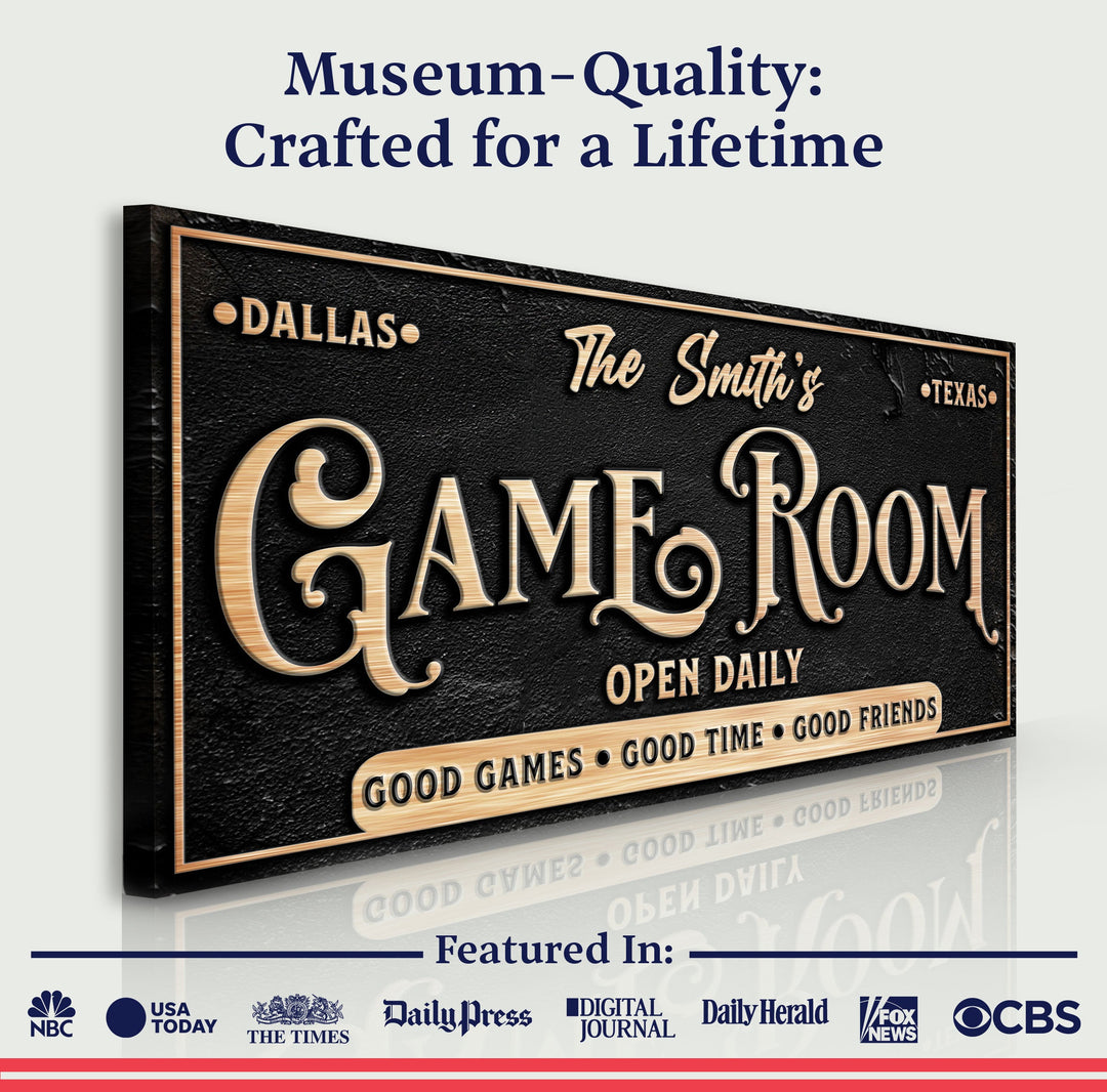Personalized Game Room Sign