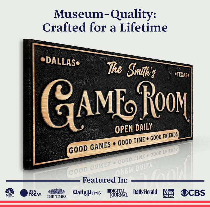 Personalized Game Room Sign