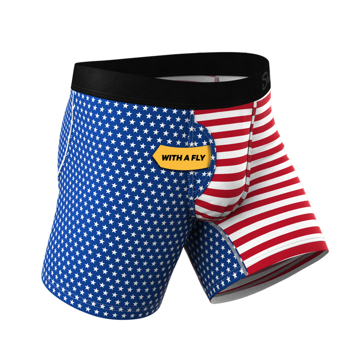 The Ellis Island | USA Flag Ball Hammock® Pouch Underwear With Fly