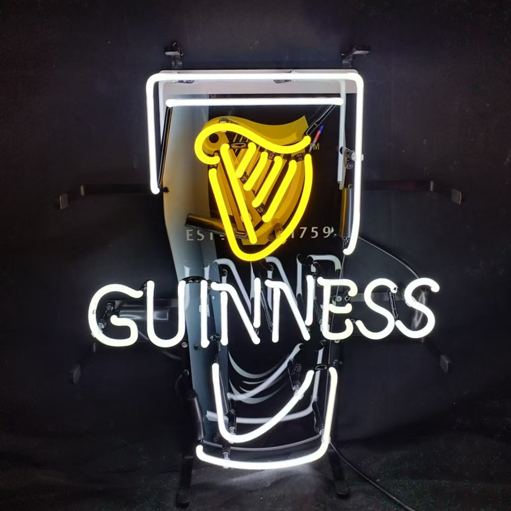 Estd 1759 Guinness Harp Lager Black Can Neon Signs