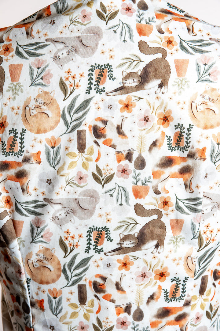 Estelle Blouse - Here Kitty Kitty, Ivory