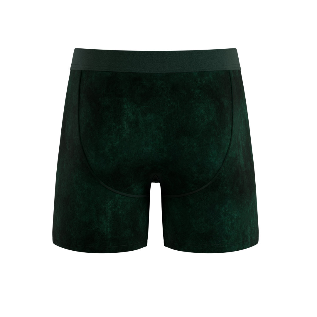 The Extravagance | Dark Green Velvet Ball Hammock Pouch® Boxer