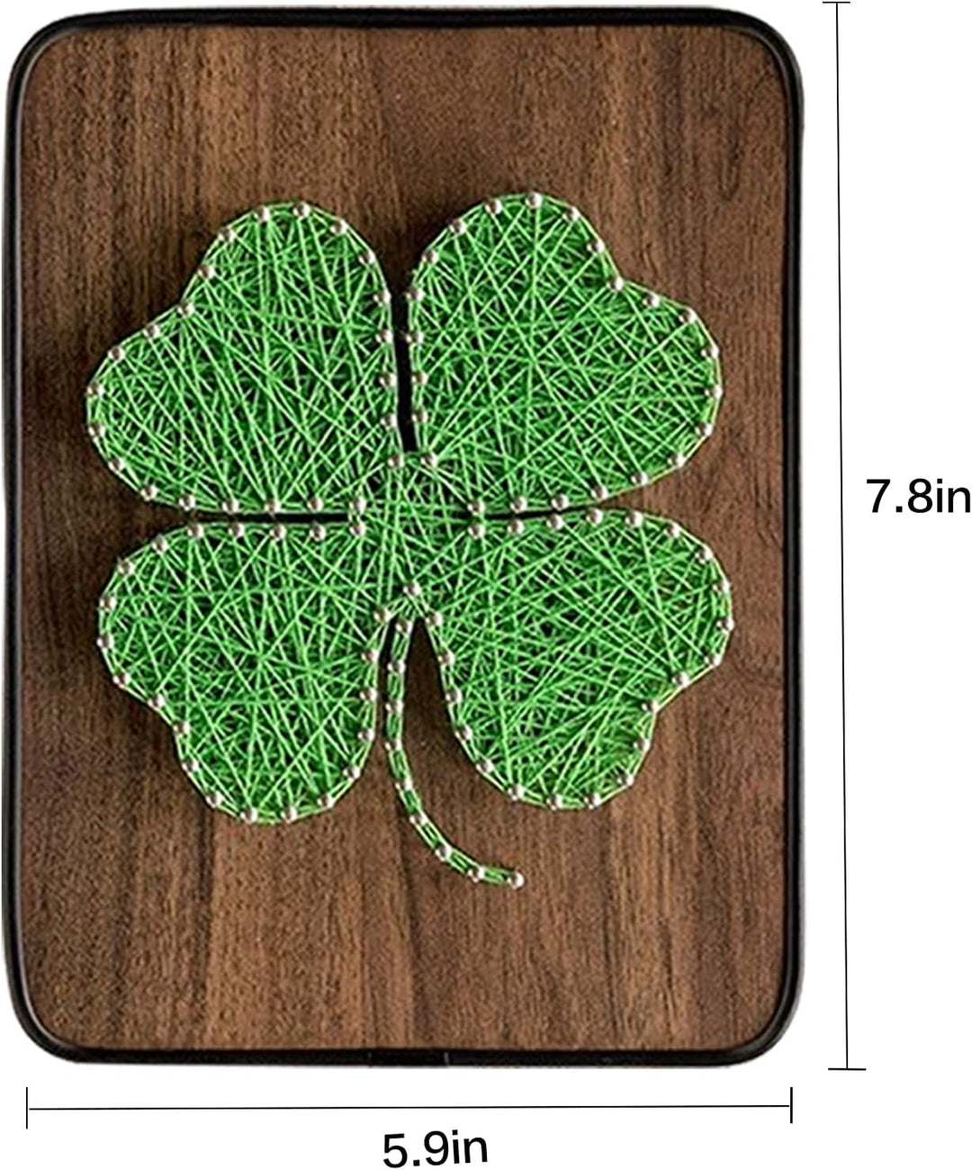 String Art DIY Kit - Four Leaf Clover. Wizardi Craft Kit F07-M12-3-DH5015