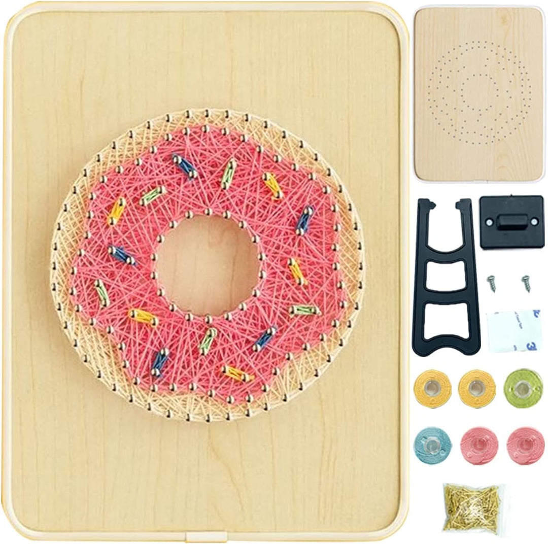 String Art DIY Kit - Donut. Wizardi Craft Kit F07-M12-3-DHBC28012