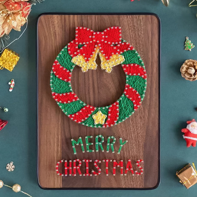 String Art DIY Kit - Christmas Wreath. Wizardi Craft Kit F07-M12-6-DHACE13247
