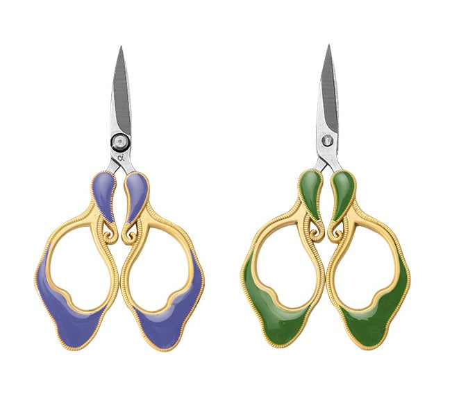 Craft Scissors for Felting & Embroidery Wizardi F07-M13-1-purple-green