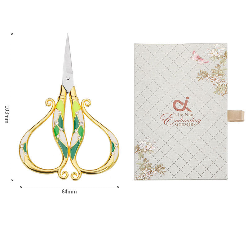 Craft Scissors for Felting & Embroidery Wizardi F07-M13-2-green