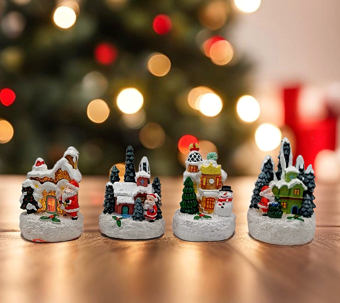 Festive House with Santa. Christmas Village Wizardi F07-N1-3-Y26C