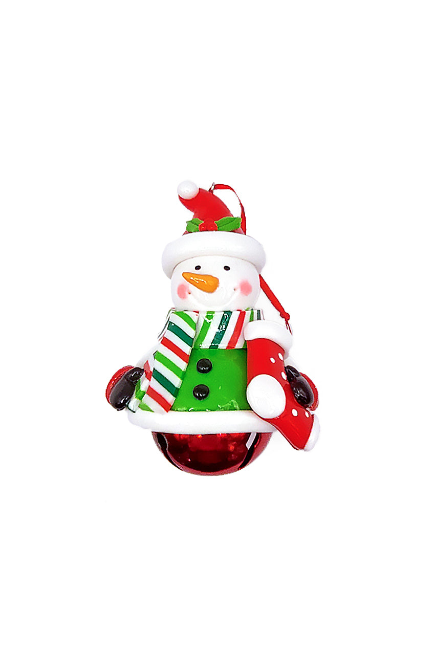 Christmas Ornament - Glossy Gingerbread Snowman. Wizardi Festive Decoration F07-N2-14-E2504B