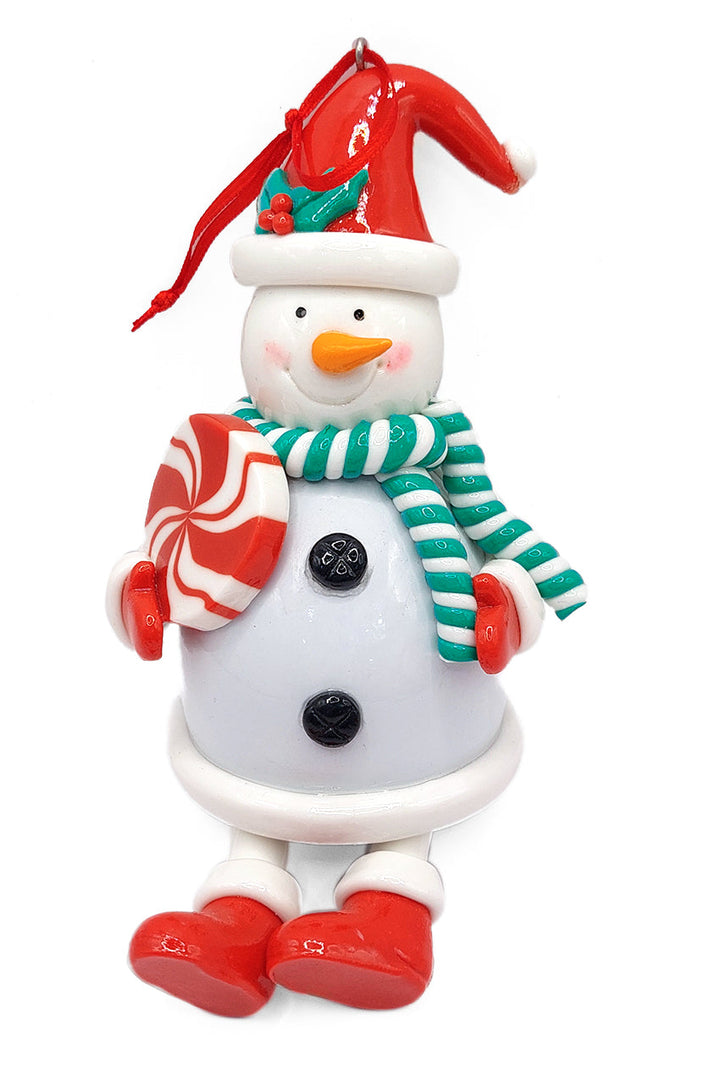 Christmas Ornament - Glossy Gingerbread Snowman. Wizardi Festive Decoration F07-N2-16-CEE019B