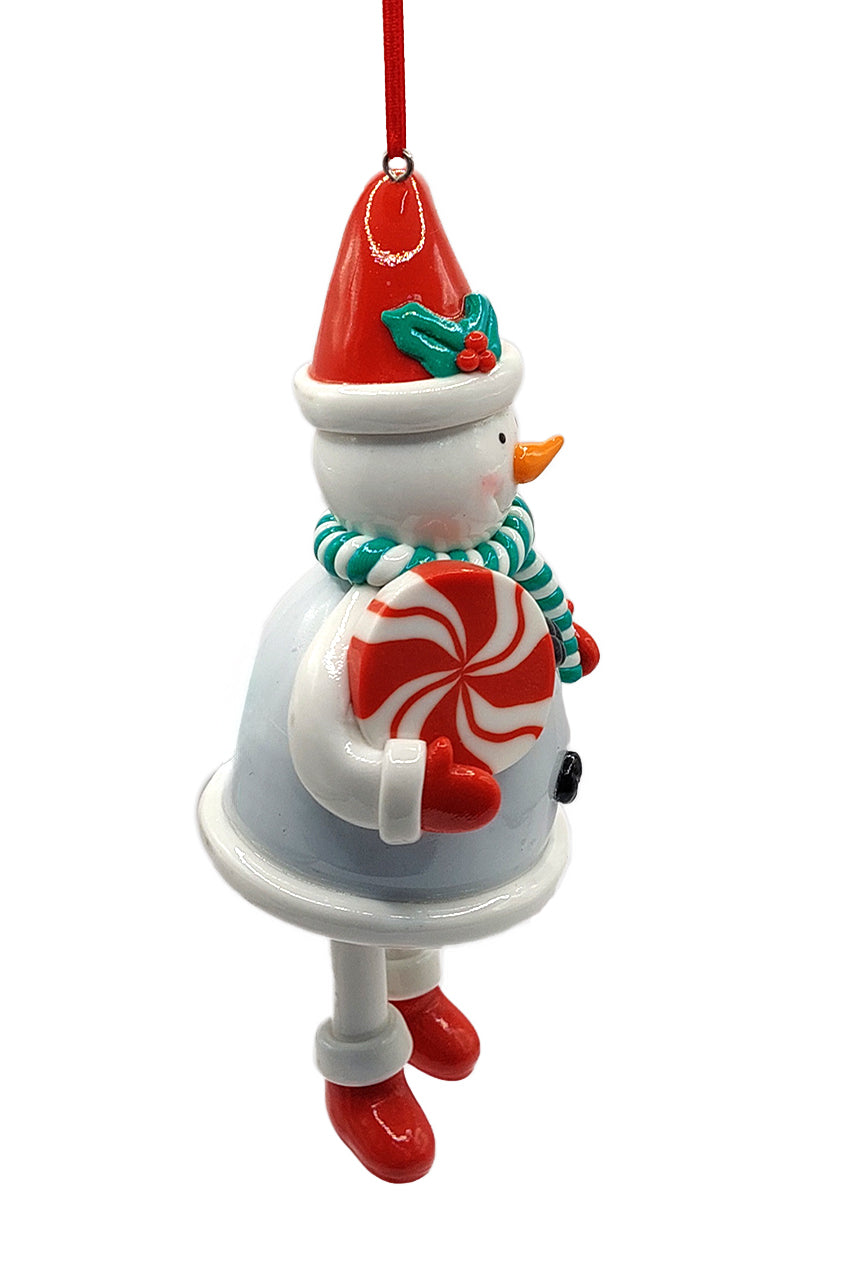 Christmas Ornament - Glossy Gingerbread Snowman. Wizardi Festive Decoration F07-N2-16-CEE019B