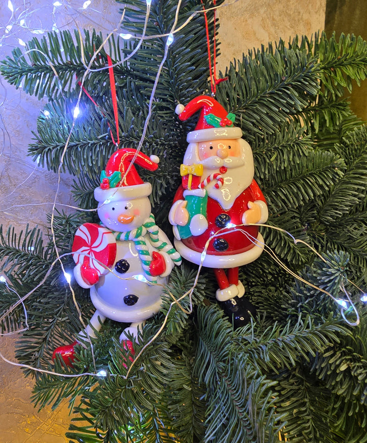 Christmas Ornament - Glossy Gingerbread Santa. Wizardi Festive Decoration F07-N2-16-CEE019A