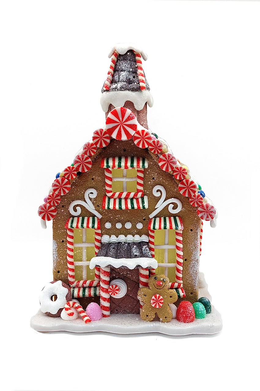 Christmas Gingerbread Candy House. Wizardi Festive Decoration F07-N2-21-KA605B