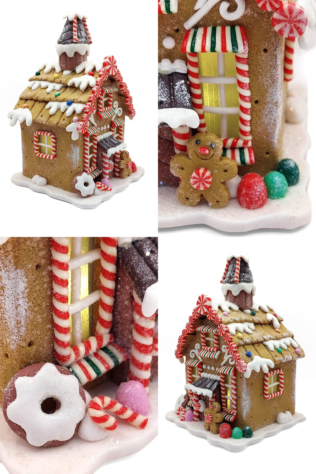 Christmas Gingerbread Candy House. Wizardi Festive Decoration F07-N2-21-KA605B