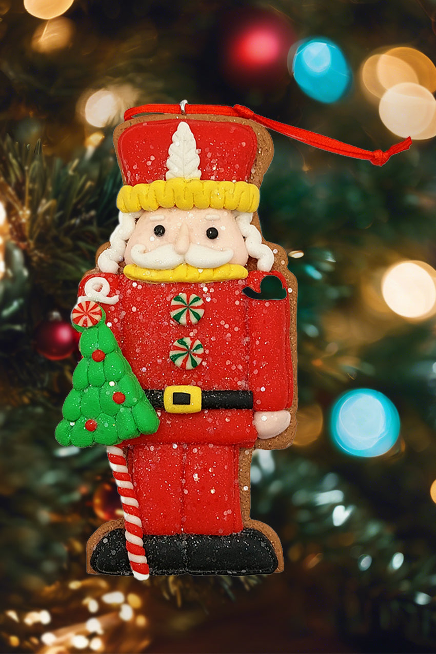 Christmas Ornament- Gingerbread Red Soldier. Wizardi Festive Decoration F07-N2-4-A2584A