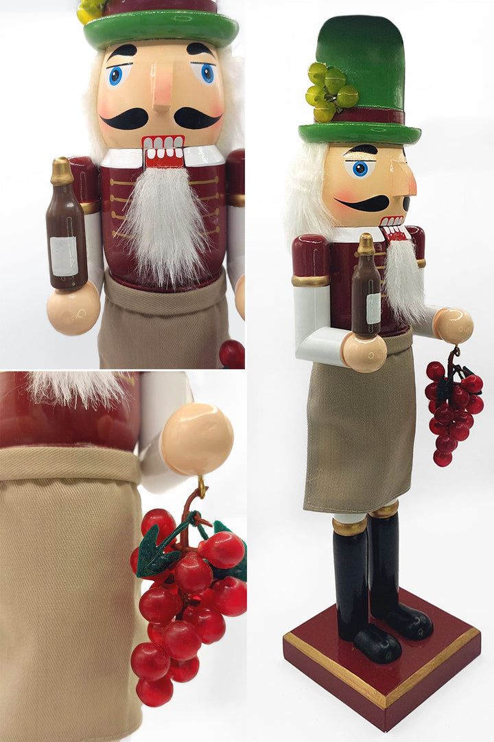 Christmas Nutcracker. Wizardi Classic Wooden Festive Decoration F07M14-20-N01850A