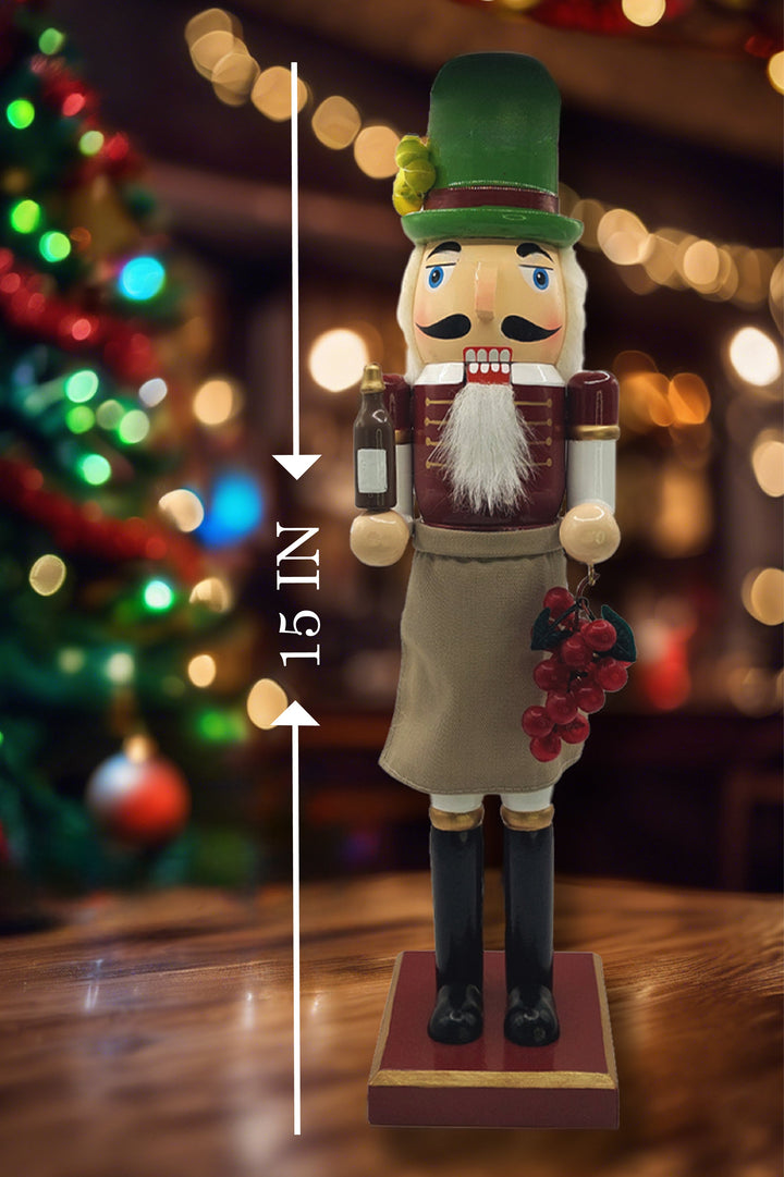 Christmas Nutcracker. Wizardi Classic Wooden Festive Decoration F07M14-20-N01850A